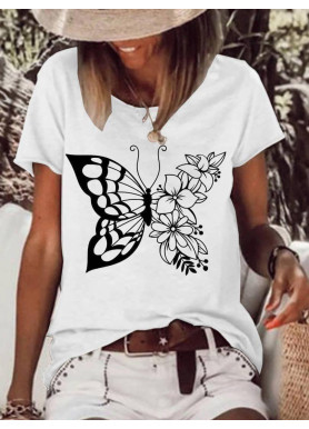 Футболка жіноча з принтом 48 Біла 2664085677