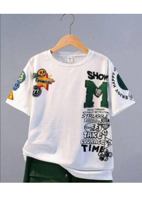 Футболка чоловіча с принтом 46 Біла 2664091029