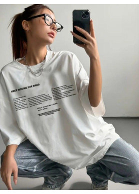 Футболка жіноча з принтом 48 Біла 2664087555