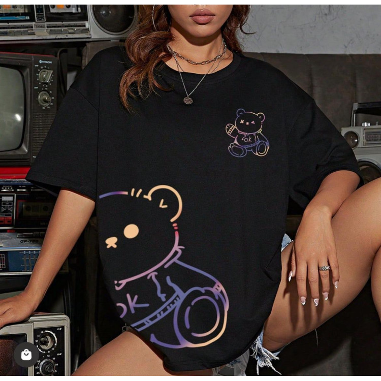 Футболка жіноча з принтом 48 Чорний 2664087605