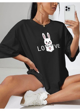 Футболка жіноча з принтом 48 Чорний 2664087631