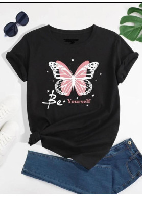 Футболка жіноча з принтом 48 Чорний 2664087636