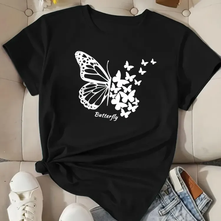 Футболка жіноча з принтом 48 Чорний 2664087643