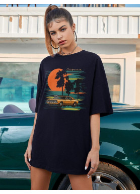 Футболка жіноча з принтом 48 Чорний 2664087653