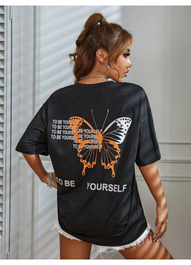 Футболка жіноча з принтом 48 Чорний 2664087664