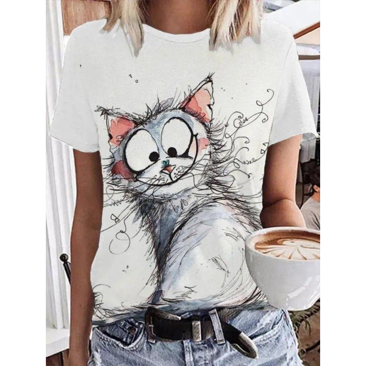 Футболка жіноча з принтом 44 Біла 2634325523