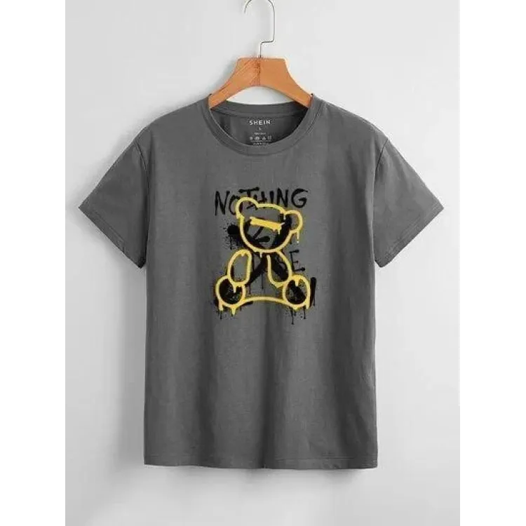 Футболка чоловіча с принтом 46 Сіра 2664092855