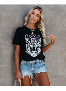 Футболка жіноча з принтом 48 Чорний 2664088804