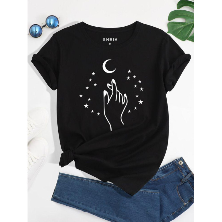 Футболка жіноча з принтом 48 Чорний 2664088825