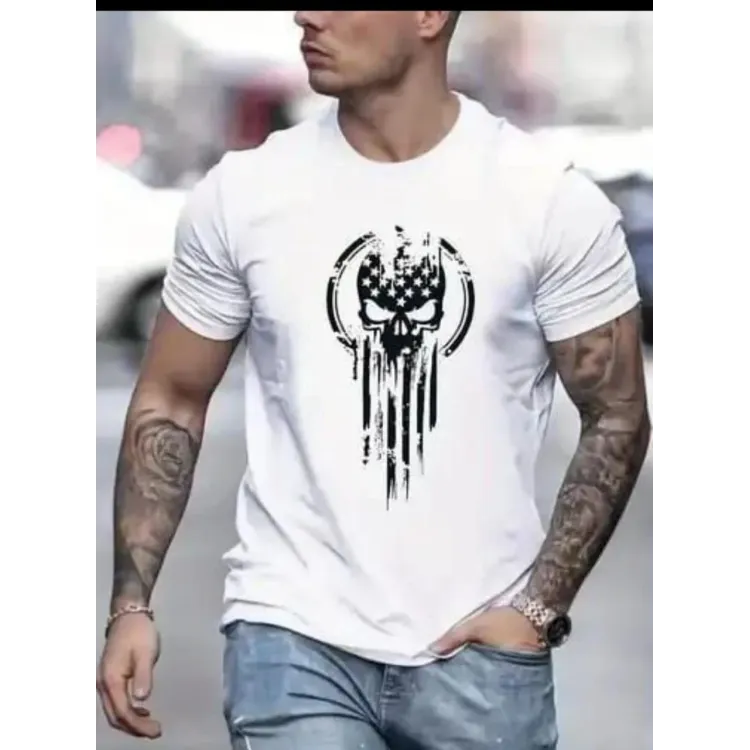 Футболка чоловіча с принтом 46 Біла 2664090973