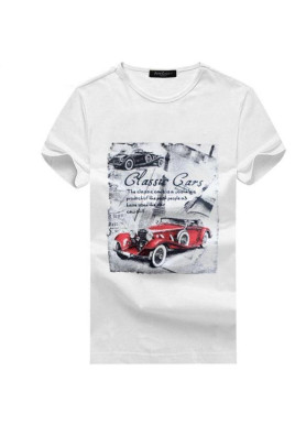 Футболка чоловіча с принтом 46 Біла 2664090999