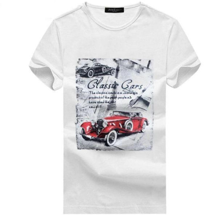 Футболка чоловіча с принтом 46 Біла 2664090999