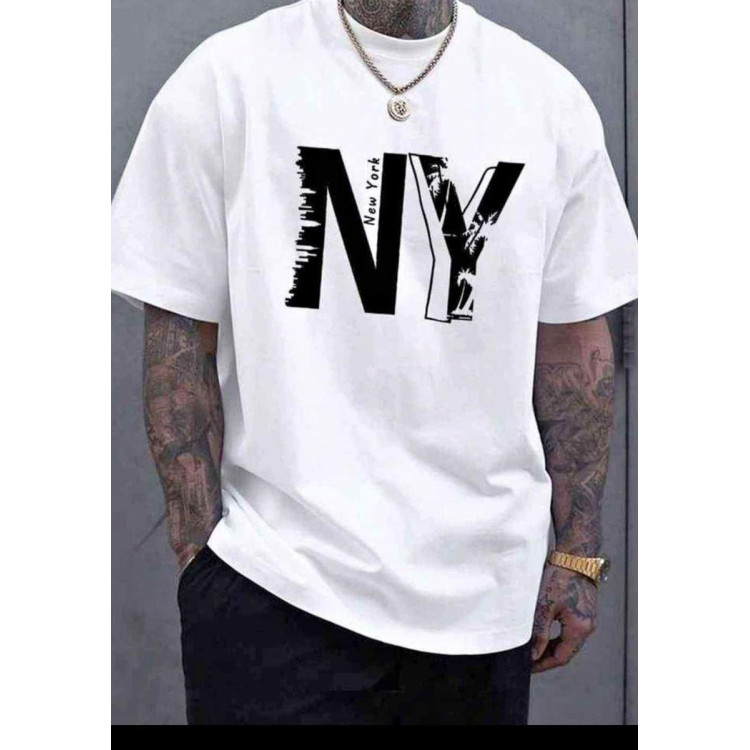 Футболка чоловіча с принтом 46 Біла 2664091007