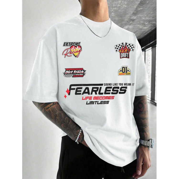 Футболка чоловіча с принтом 46 Біла 2664091013