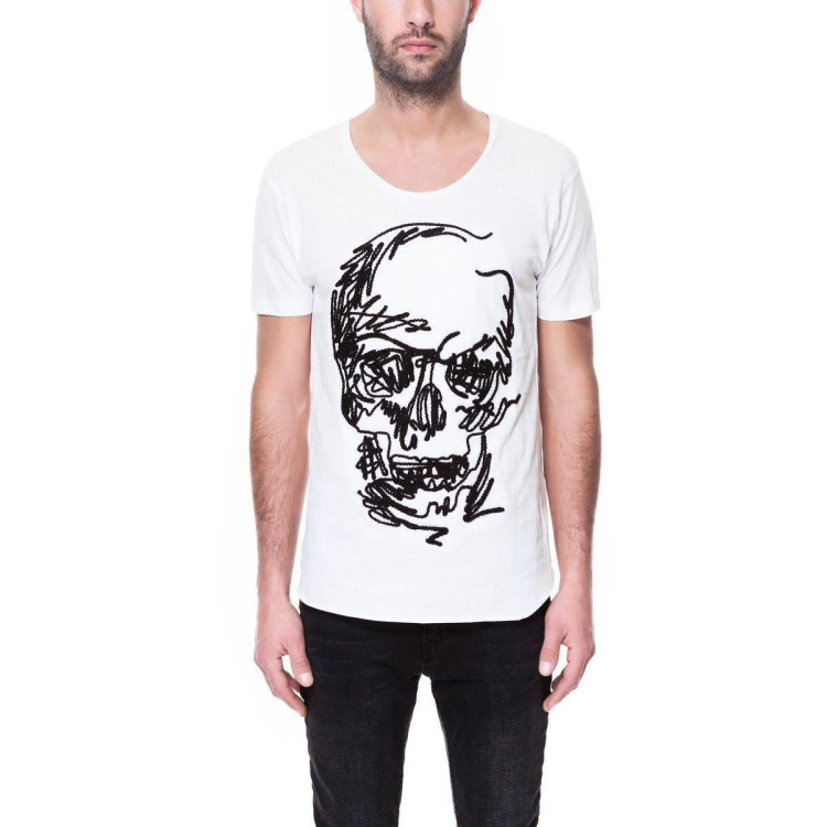 Футболка чоловіча с принтом 46 Біла 2664091021