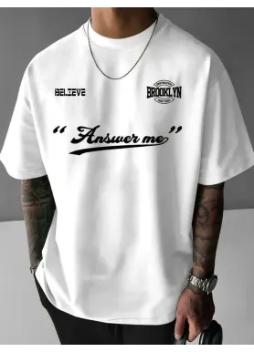 Футболка чоловіча с принтом 46 Біла 2664091035