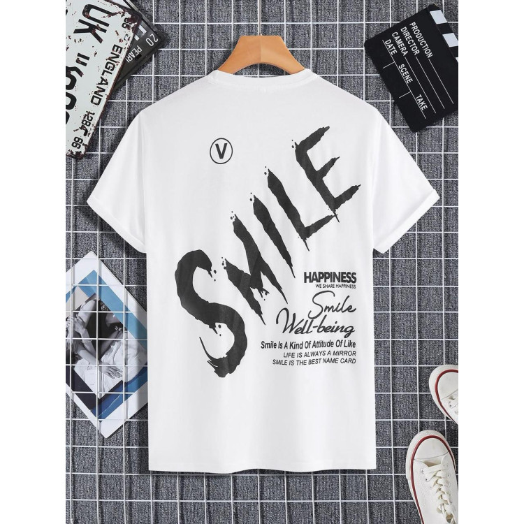 Футболка чоловіча с принтом 46 Біла 2664091040