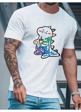 Футболка чоловіча с принтом 46 Біла 2664091053