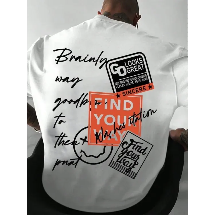 Футболка чоловіча с принтом 46 Біла 2664091061