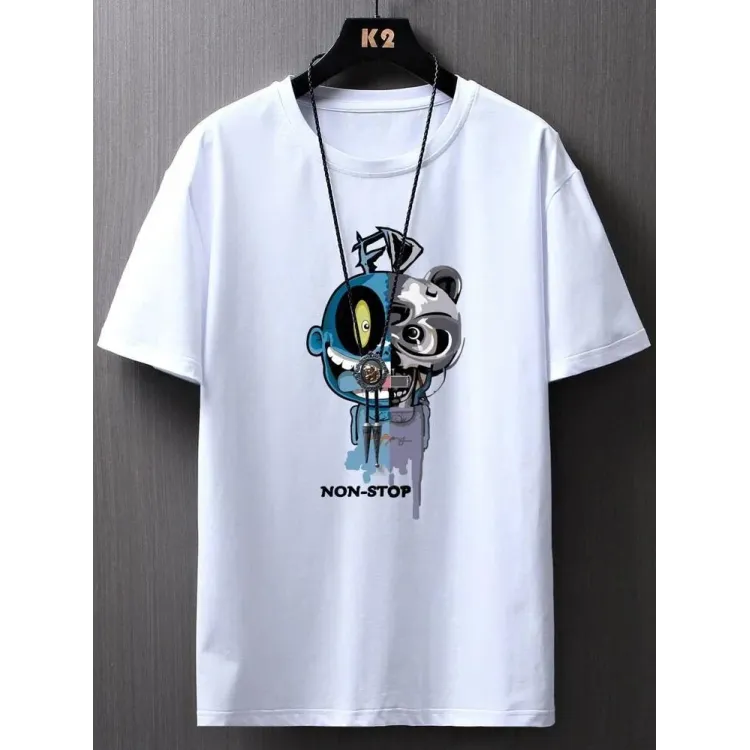 Футболка чоловіча с принтом 46 Біла 2664091066