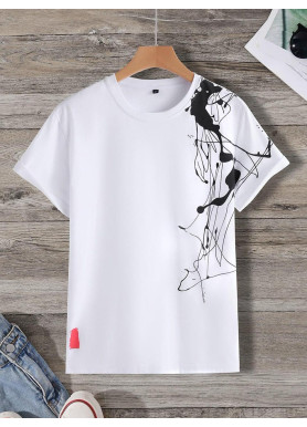 Футболка чоловіча с принтом 46 Біла 2664091072