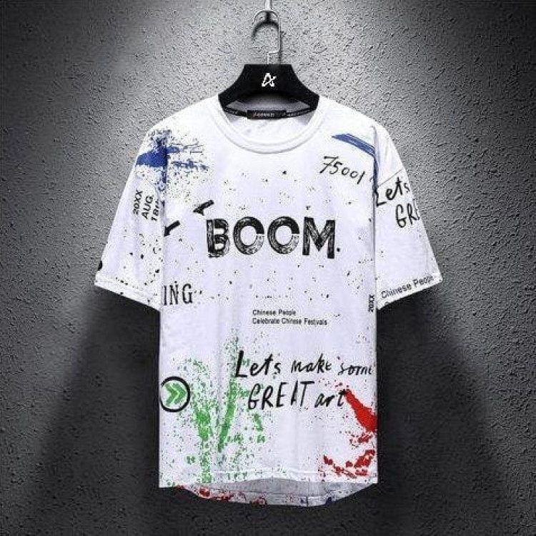 Футболка чоловіча с принтом 46 Біла 2664091084