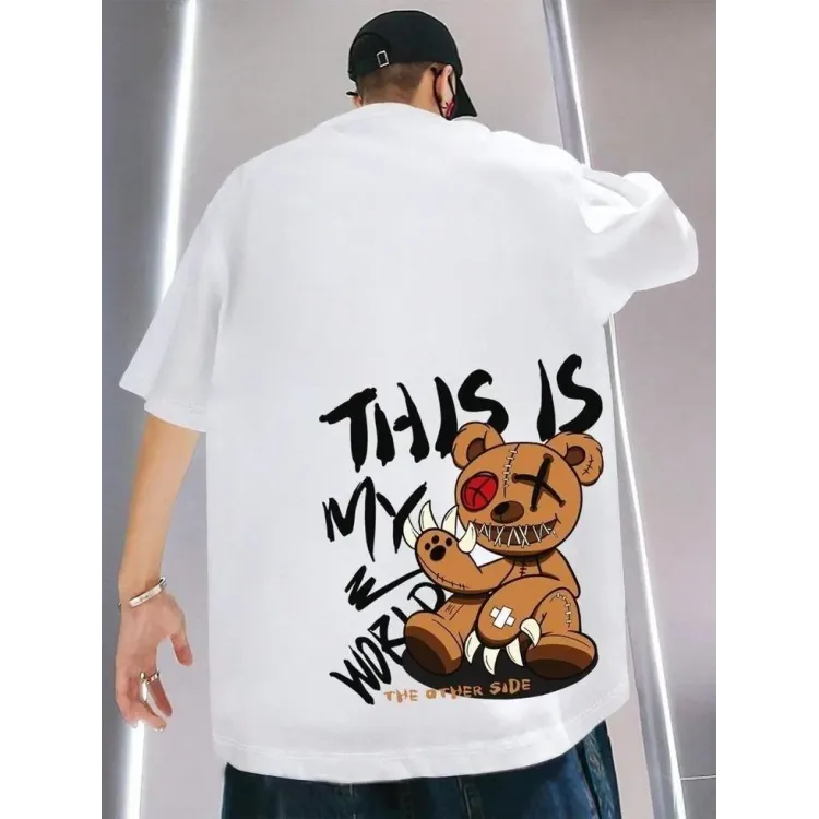 Футболка чоловіча с принтом 46 Біла 2664091090