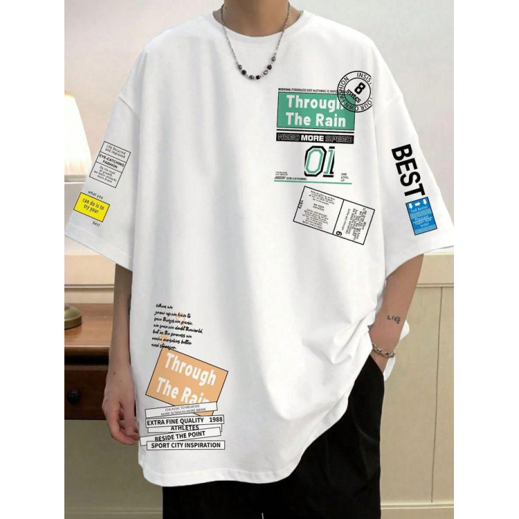 Футболка чоловіча с принтом 46 Біла 2664091094