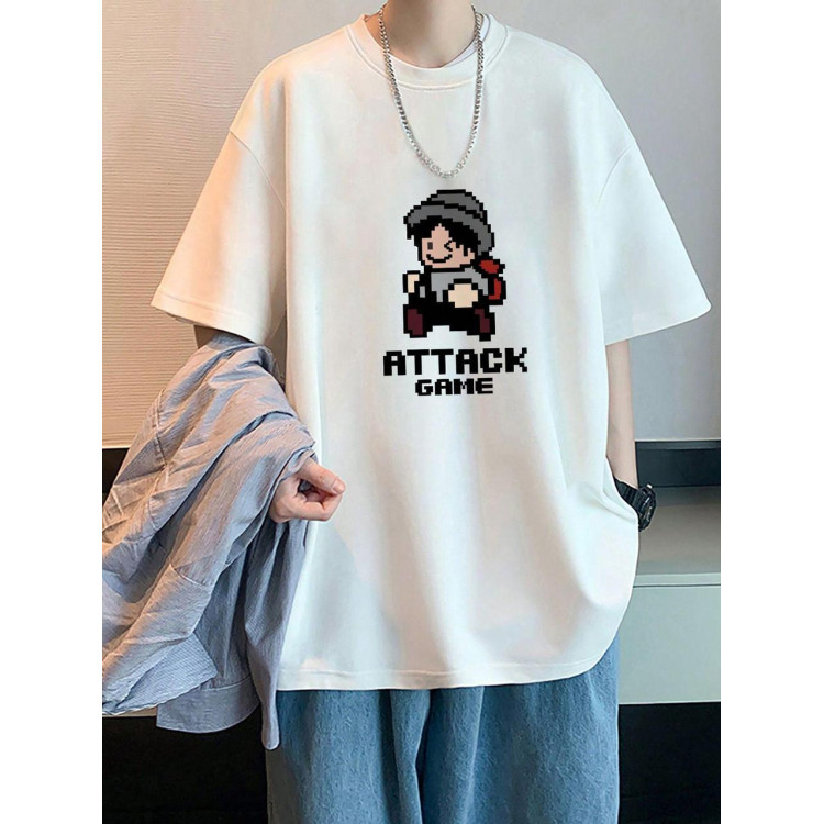 Футболка чоловіча с принтом 46 Біла 2664091096