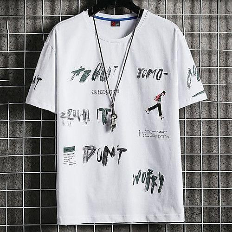 Футболка чоловіча с принтом 46 Біла 2664091097