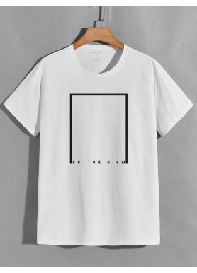 Футболка чоловіча с принтом 46 Біла 2664091105