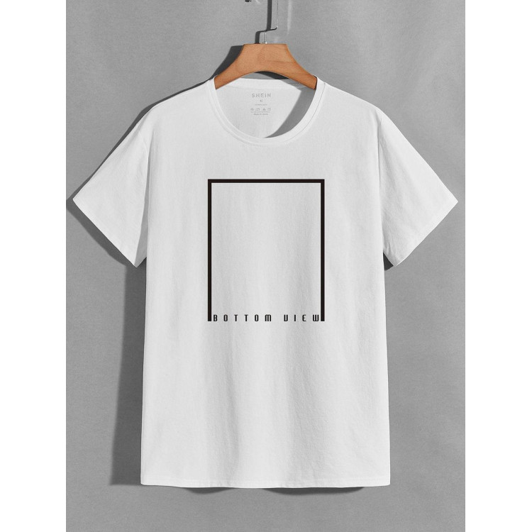 Футболка чоловіча с принтом 46 Біла 2664091105