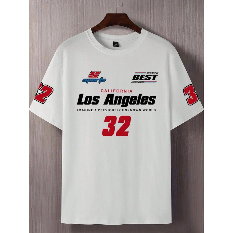 Футболка чоловіча с принтом 46 Біла 2664091106