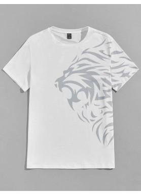 Футболка чоловіча с принтом 46 Біла 2664091107