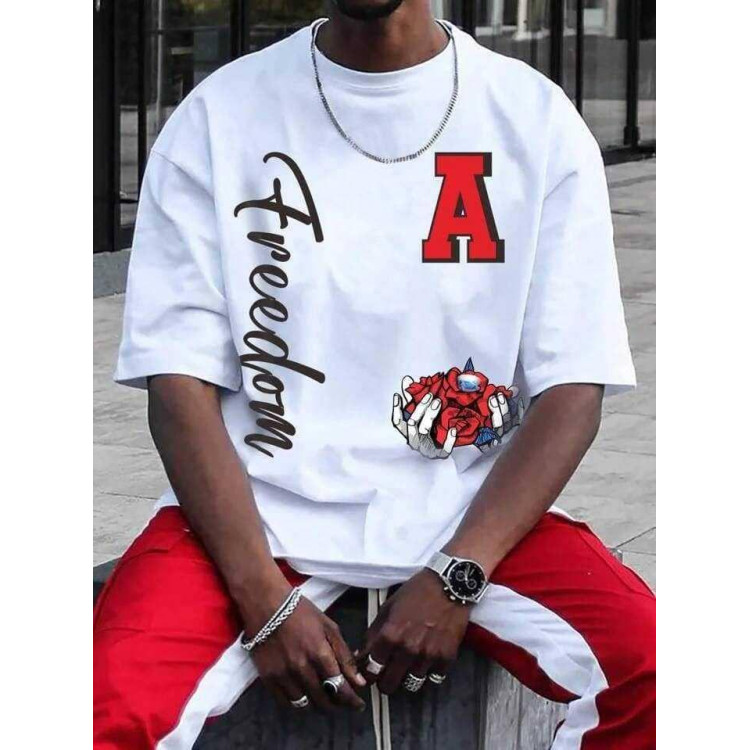 Футболка чоловіча с принтом 46 Біла 2664091109