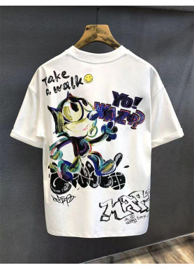 Футболка чоловіча с принтом 46 Біла 2664091124