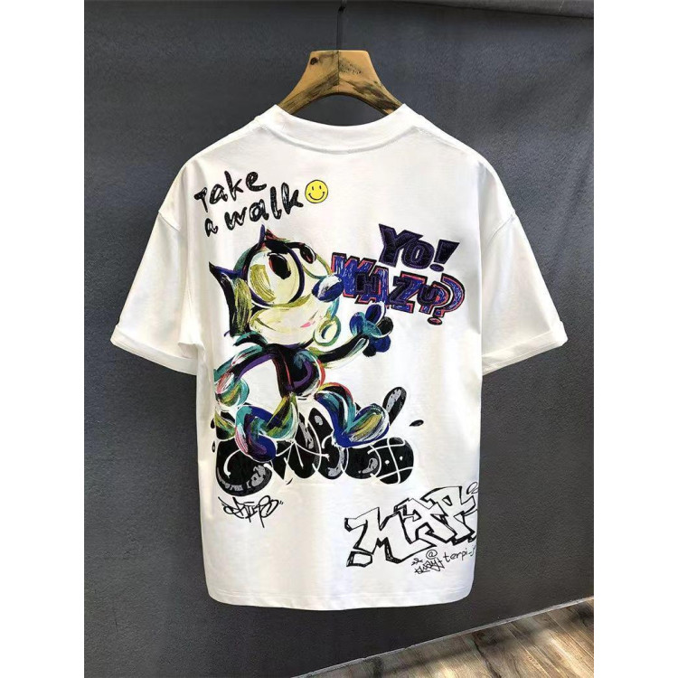 Футболка чоловіча с принтом 46 Біла 2664091124