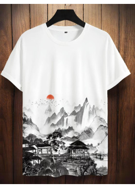 Футболка чоловіча с принтом 46 Біла 2664091128