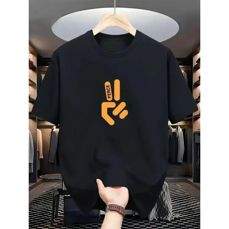 Футболка чоловіча с принтом 46 Чорний 2664091164