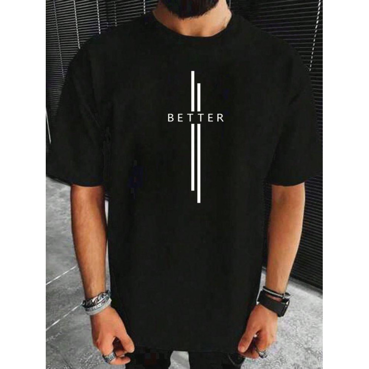 Футболка чоловіча с принтом 46 Чорний 2664091185