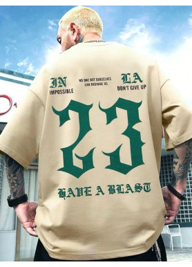 Футболка чоловіча с принтом 46 Бежева 2664092783