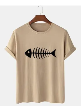 Футболка чоловіча с принтом 46 Бежева 2664092784