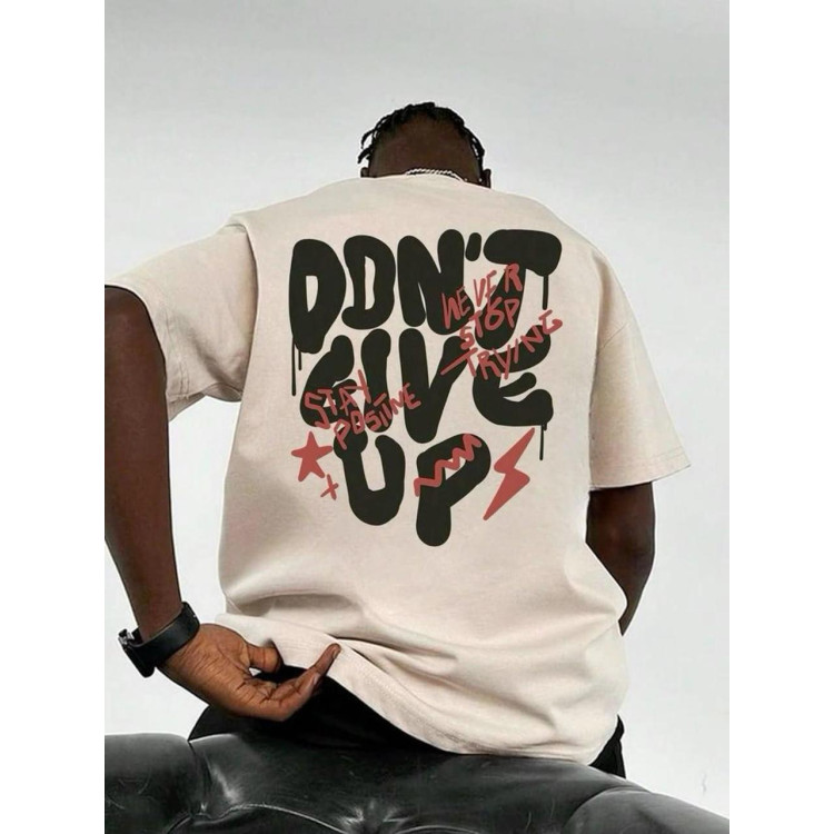 Футболка чоловіча с принтом 46 Бежева 2664092785