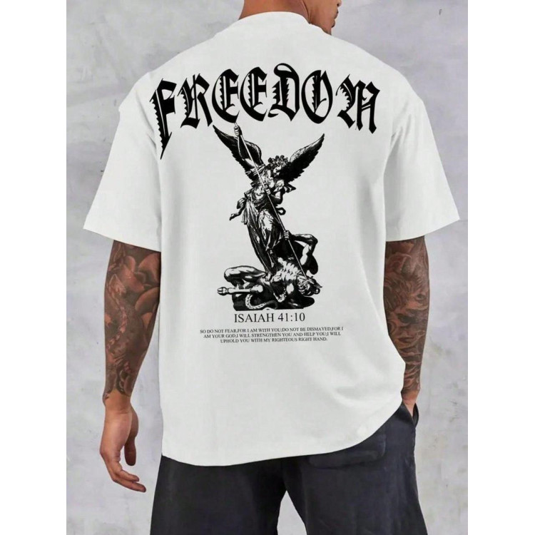 Футболка чоловіча с принтом 46 Біла 2664092833