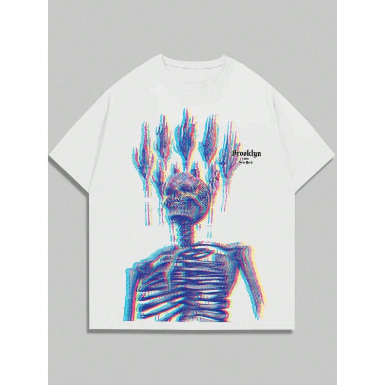 Футболка чоловіча с принтом 46 Біла 2664092839