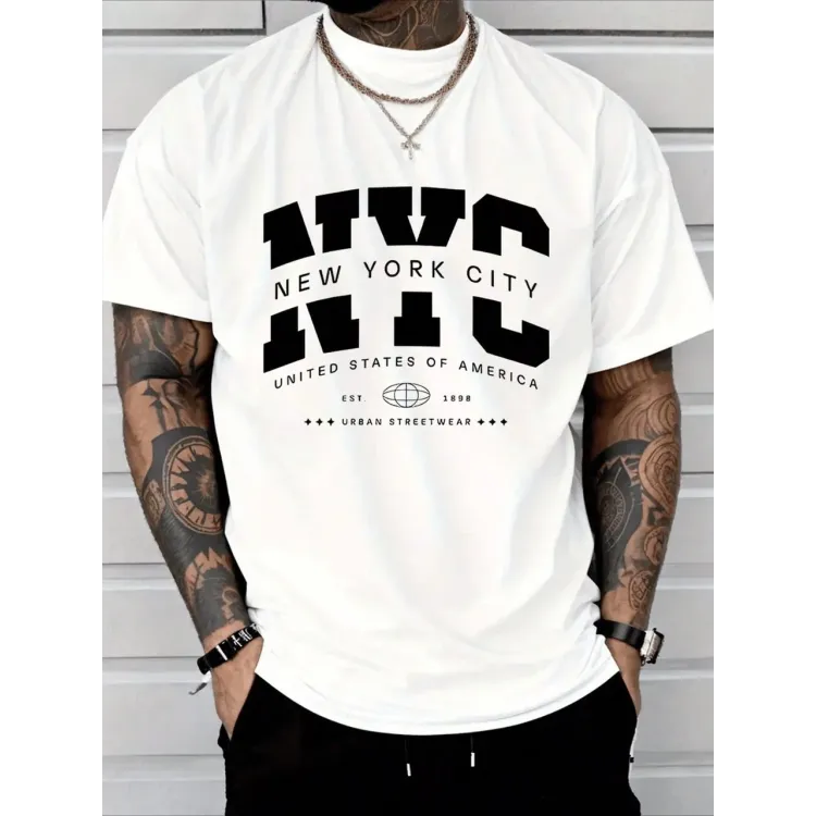 Футболка чоловіча с принтом 46 Біла 2664092841