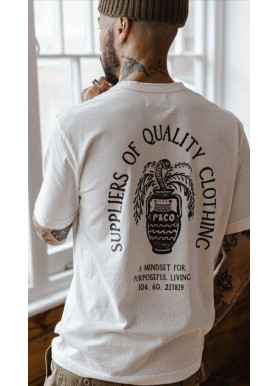 Футболка чоловіча с принтом 46 Біла 2664092843