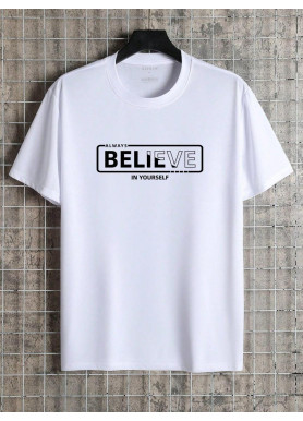 Футболка чоловіча с принтом 46 Біла 2664092845