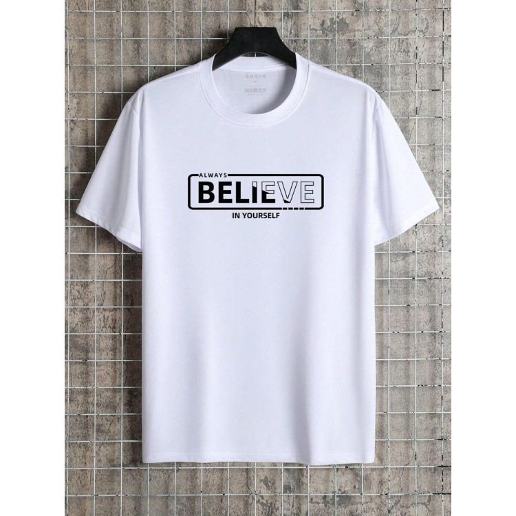 Футболка чоловіча с принтом 46 Біла 2664092845