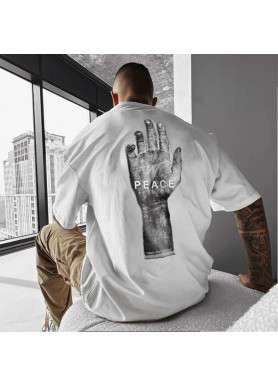 Футболка чоловіча с принтом 46 Біла 2664092847